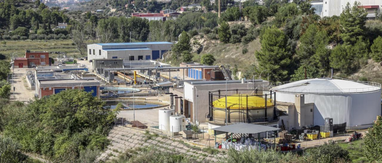 Imagen de la depuradora de Els Algars, situada en término municipal de Cocentaina.