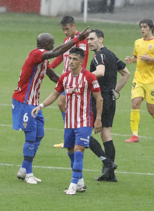 El partido entre el Sporting y el Girona, en imágenes