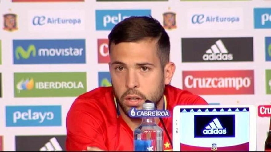 Jordi Alba, sobre Ramos: "Es un espejo donde mirarse en todos los sentidos"