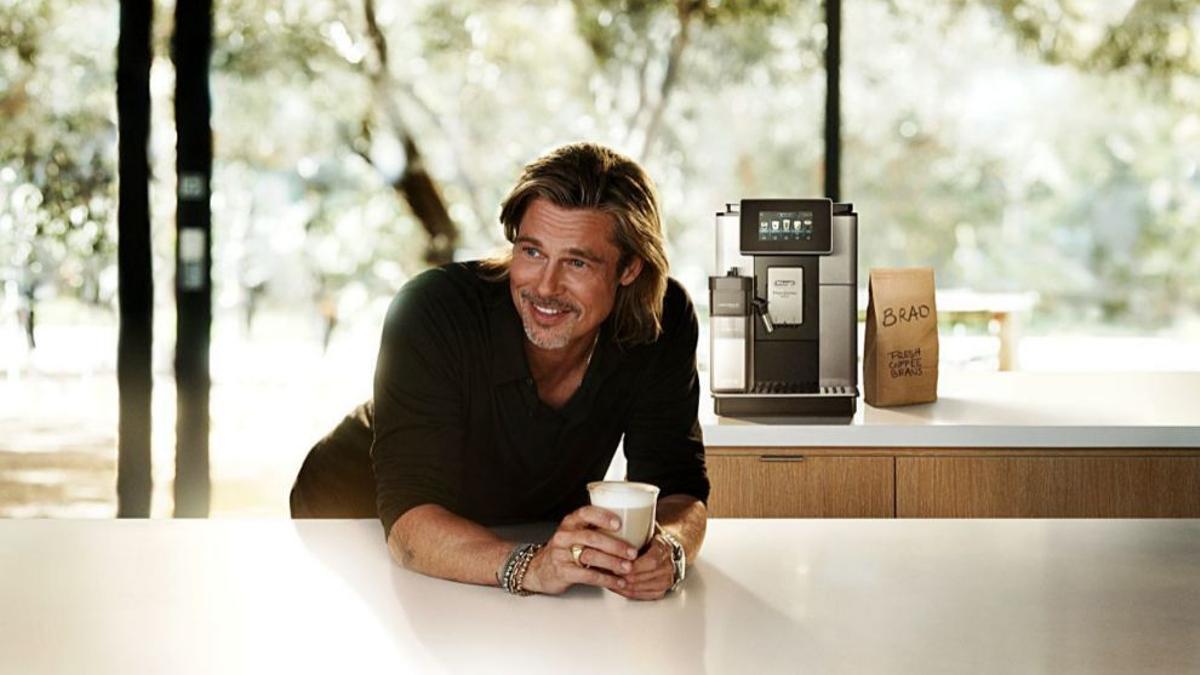 Anuncio de cafeteras Delonghi con Brad Pitt.
