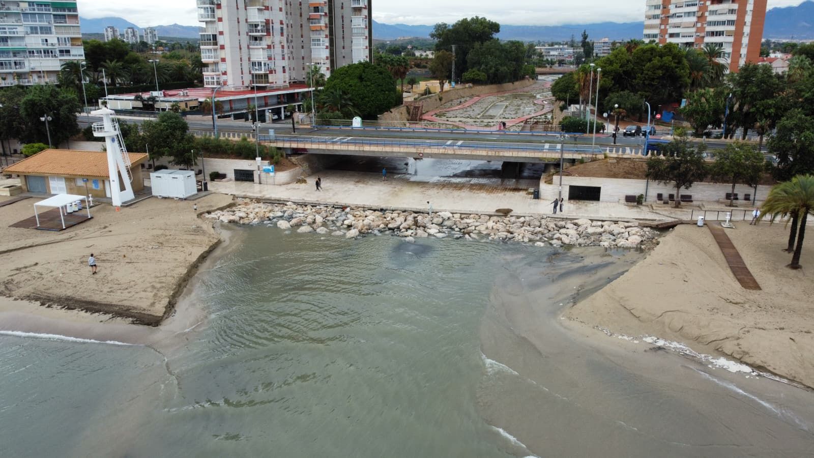 Así ha quedado la Albufereta tras las lluvias