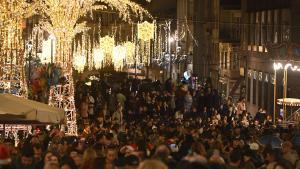La zona cero de la Navidad de Vigo, durante una de las jornadas de máxima afluencia.