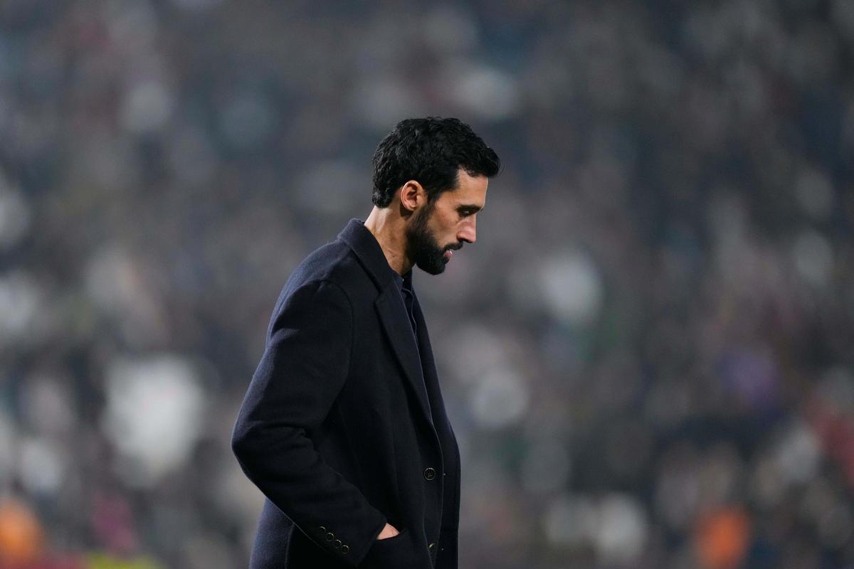 Álvaro Arbeloa, técnico del Real Madrid, tras la eliminación de su equipo de la Copa ante el Albacete.