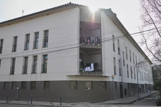 Les fotos del bloc ocupat de Santa Coloma de Farners
