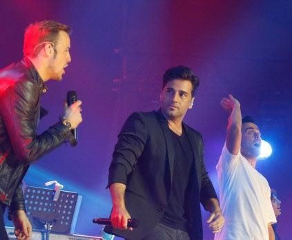 Álex Casademunt y David Bustamante en el concierto 'OT, el reencuentro'