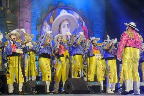 Final del concurso de murgas del Carnaval 2014. En la imagen, Los Nietos de Kika