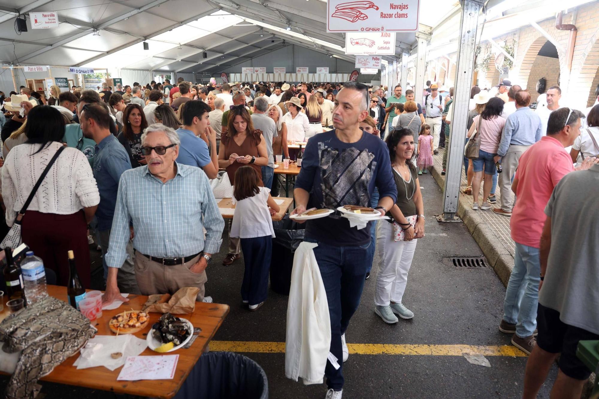 La Festa do Marisco de O Grove, esta mañana.