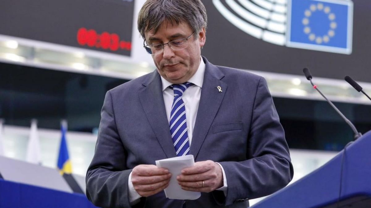 Carles Puigdemont al Parlament Europeu  | JULIEN WARNAND/EPA/EFE