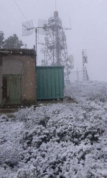 Nieva en la provincia de Alicante