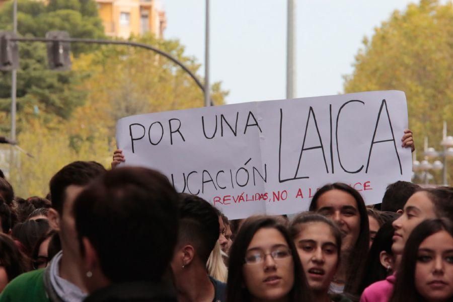 Manifestación contra la LOMCE en Zamora