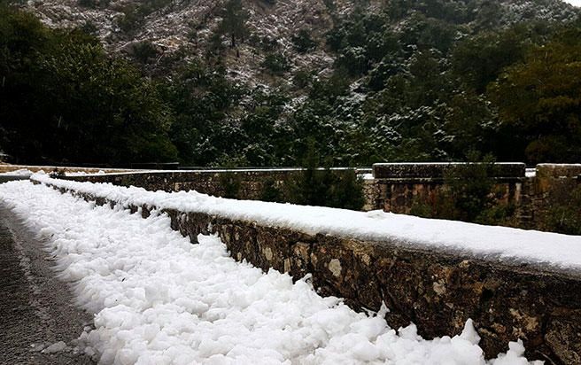 Nieve y granizo en Mallorca