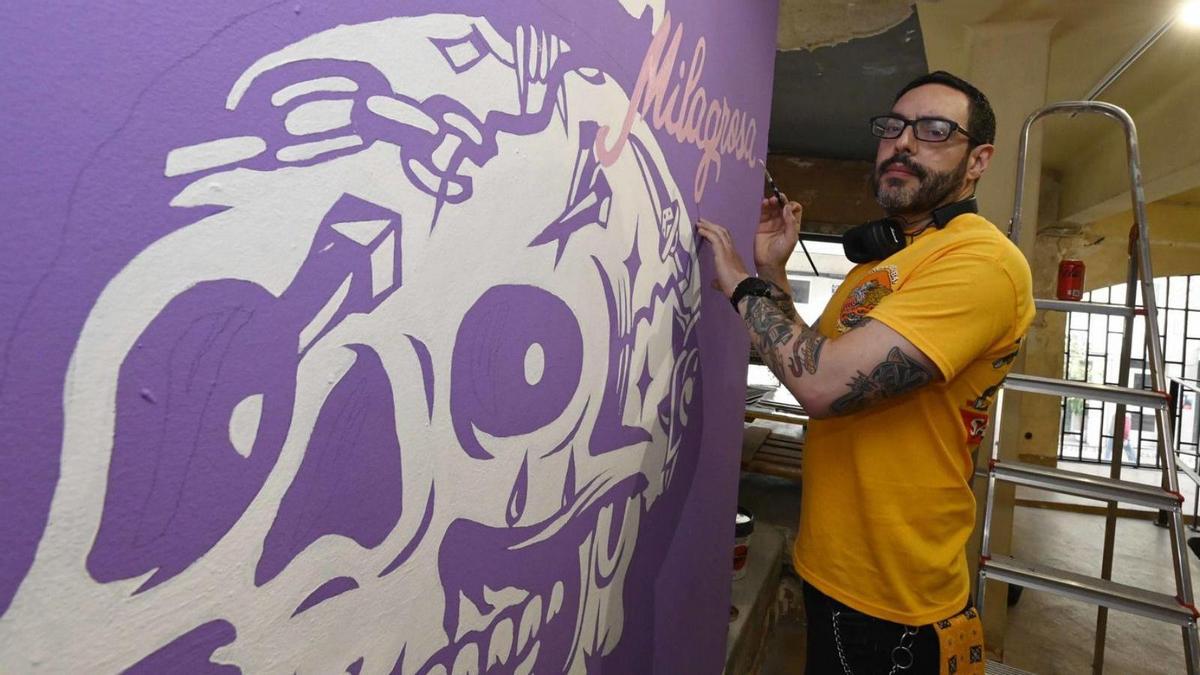 ‘Peltre’, ayer enla Galería Maraca.
