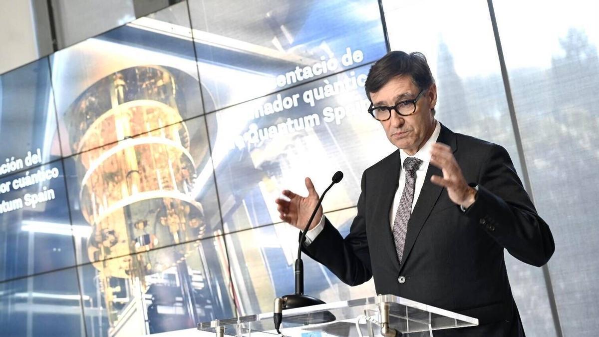 El president de la Generalitat, Salvador Illa, en la presentación del ordenador cuántico del proyecto Quantum Spain.