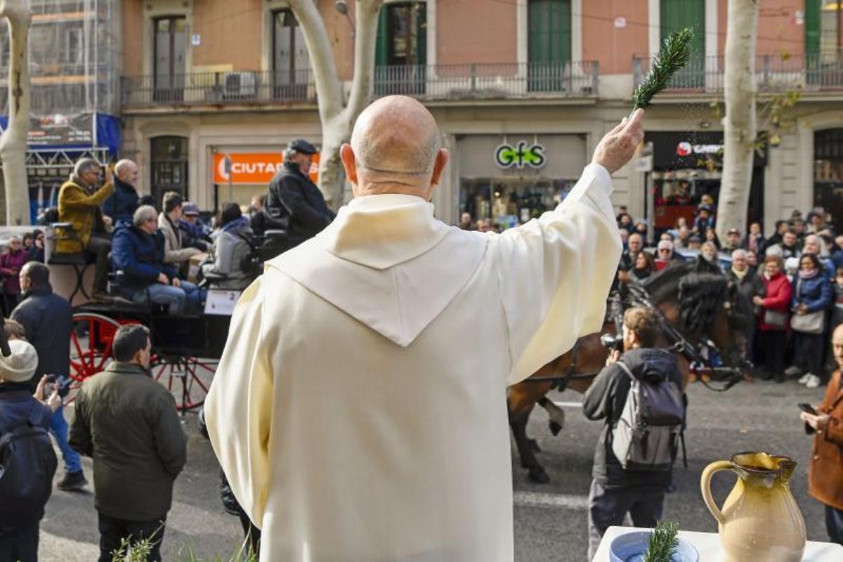 Bendición de animales en Els tres tombs