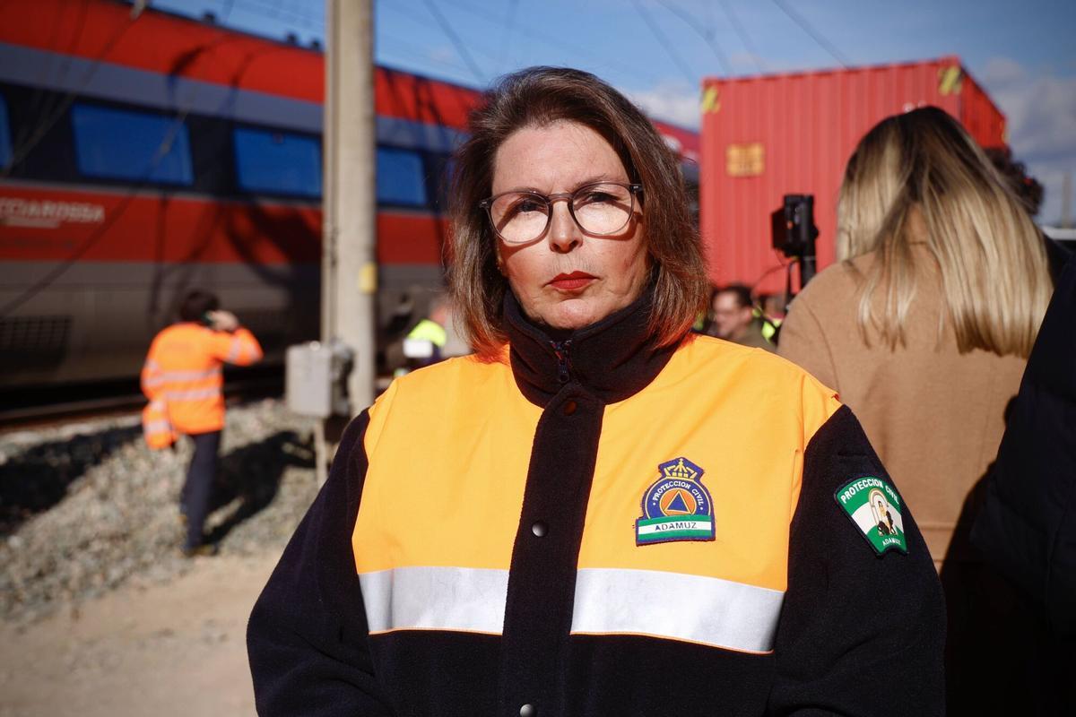 Julia Cepas, voluntaria de Protección Civil de Adamuz que participó en el rescate del accidente ferroviario.