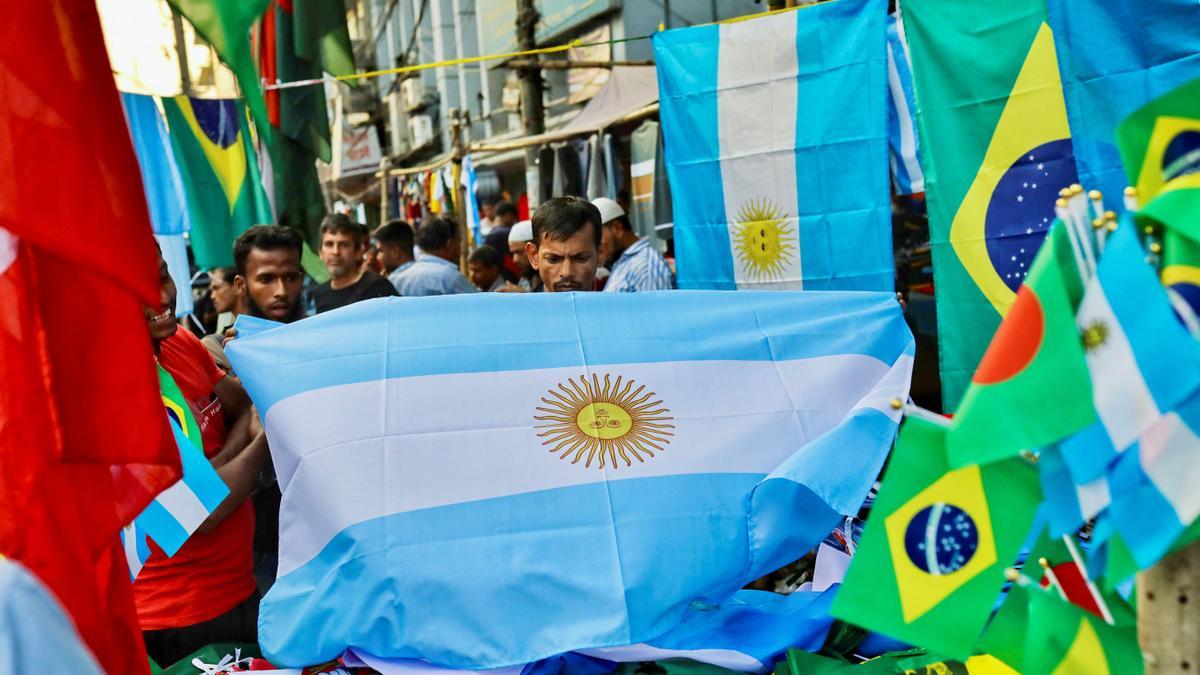 Banderas argentinas.