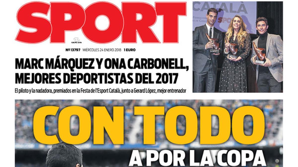 La portada de SPORT de hoy