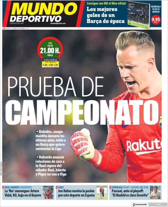 Portadas deportivas del martes 17 de abril