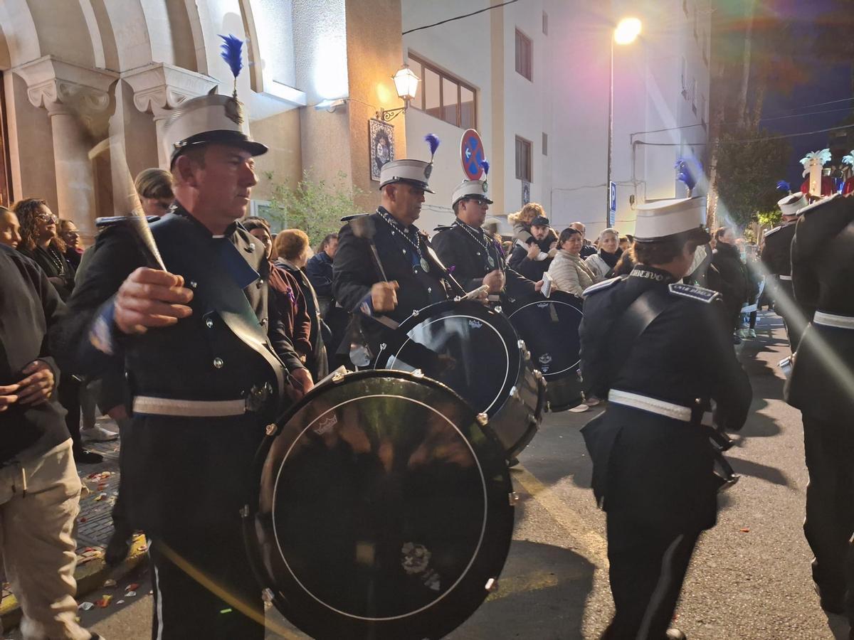 La estación de penitencia de la Cofradía de Jesús Cautivo en Ibiza