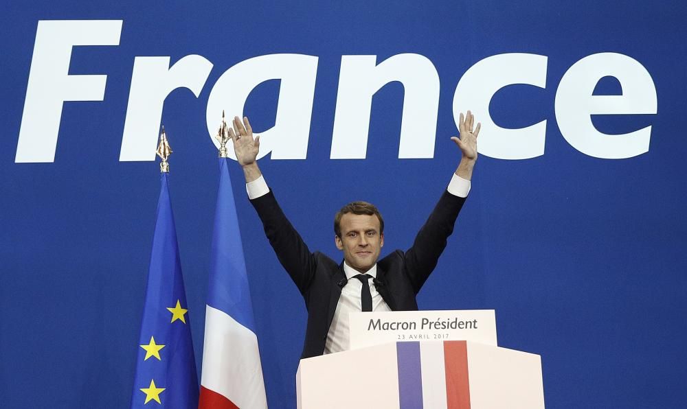 Macron celebra el resultado de las elecciones