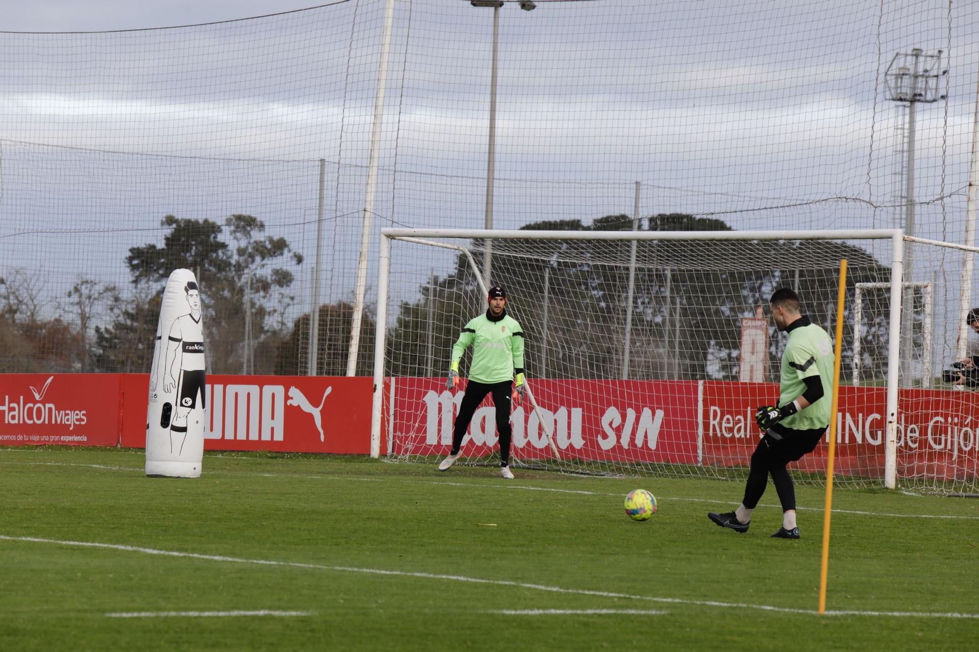 EN IMÁGENES: Primer entrenamientos del Sporting tras el cierre del mercado de fichajes de invierno