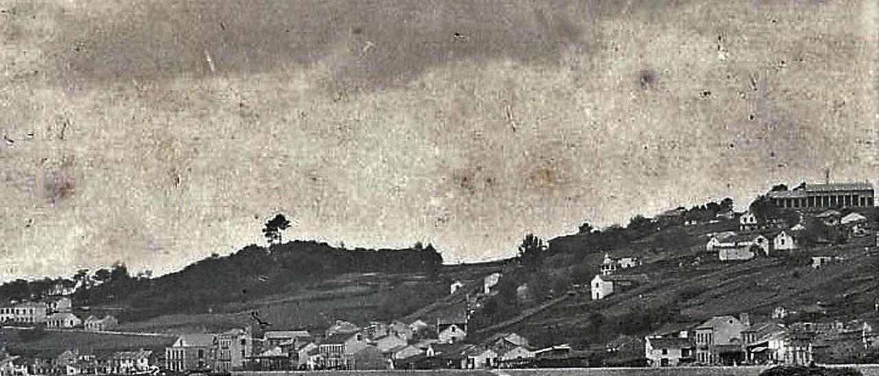 A Praia e os lugares colindantes nunha foto de Pacheco do ano 1914./ Arquivo A.C. Nós