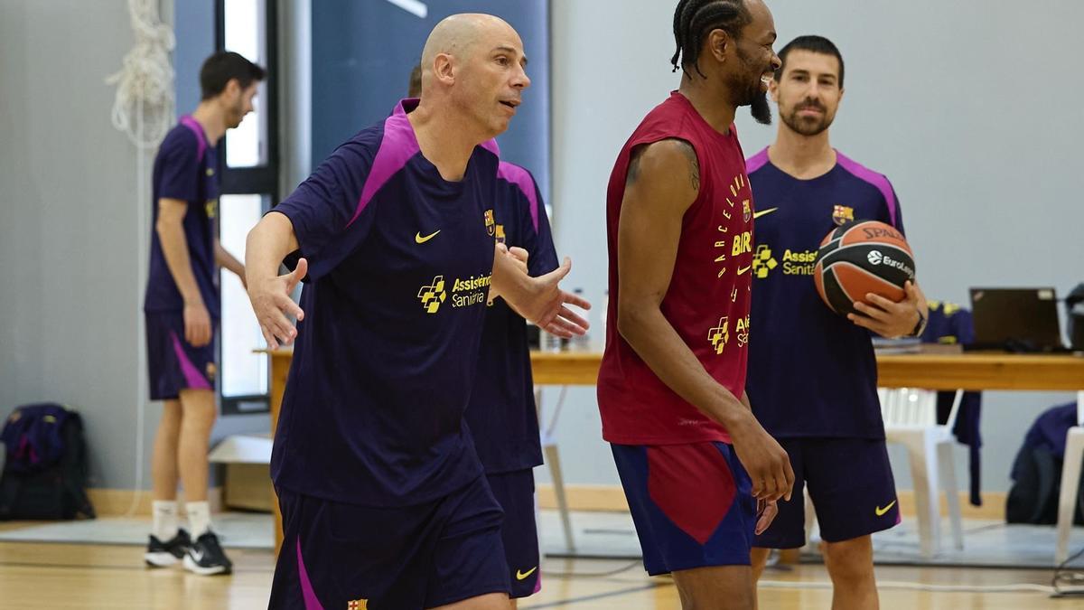 Peñarroya, durante el entrenamiento matinal en Encamp