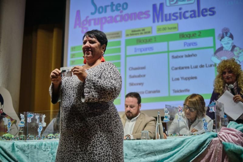 Sorteo del orden de actuación en los concursos del Carnaval 2020