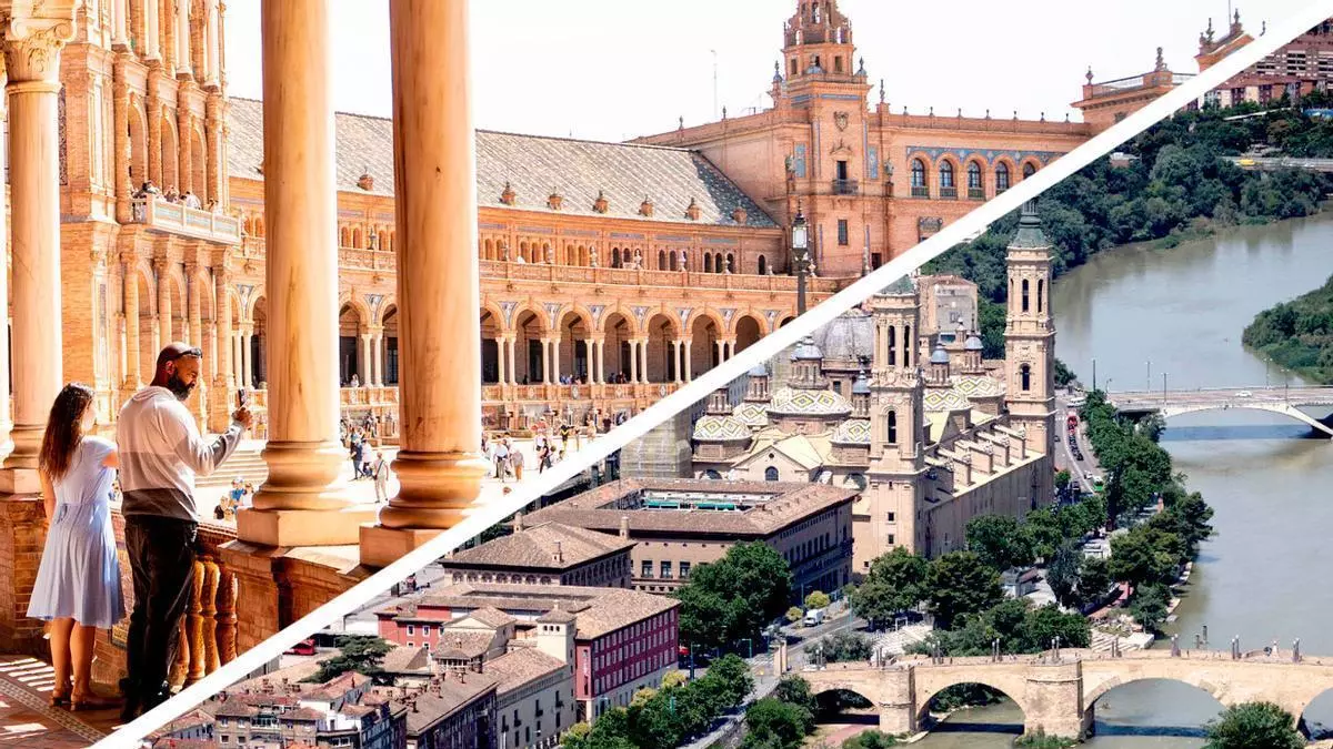 Sevilla y Zaragoza rebasan a la vez la barrera los de 700.000 habitantes: fortalezas y diferencias de dos capitales en su carrera por ganar población