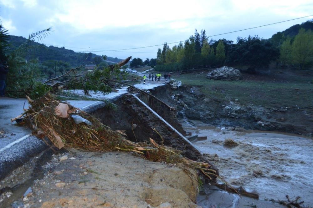 Daños en Coín tras la lluvia de anoche.