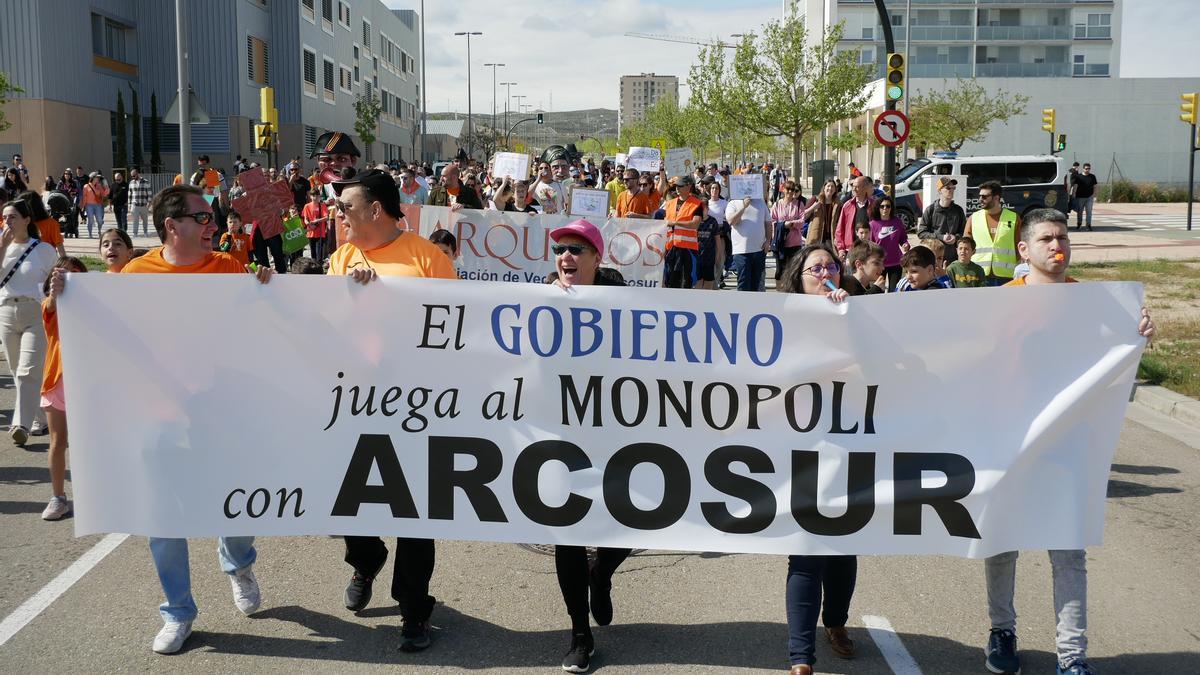 Manifestación en Arcosur para pedir un centro de salud en el barrio.