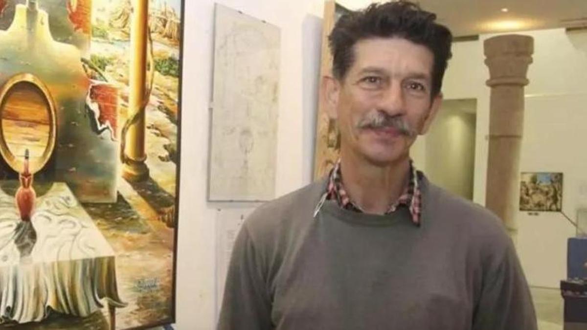 El artista en una anterior exposición.
