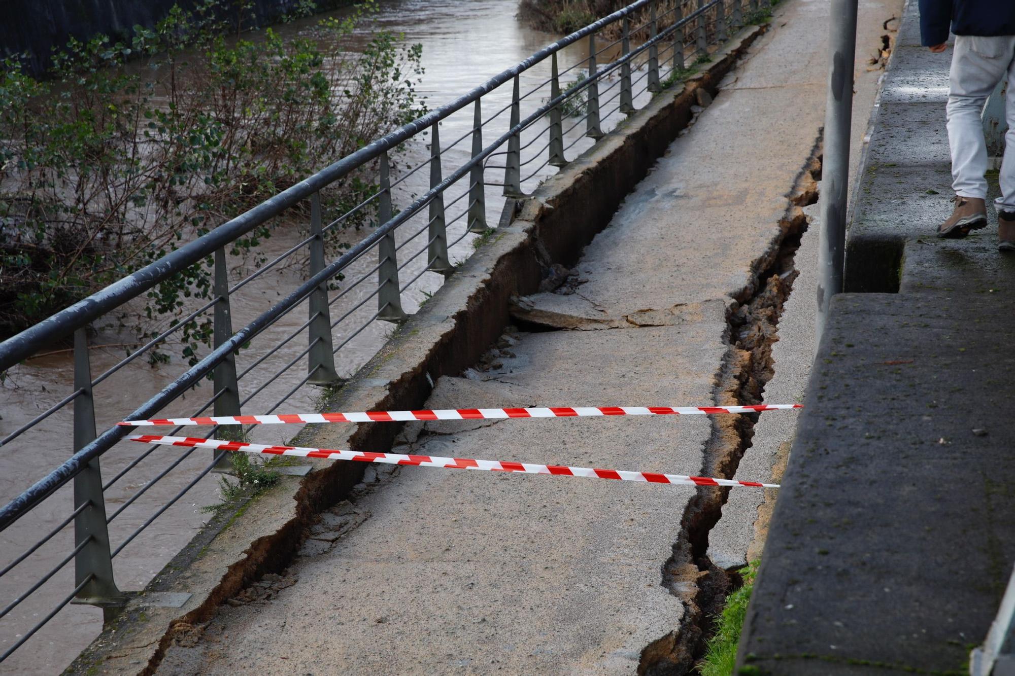 Las imágenes que deja el temporal en Gijón.