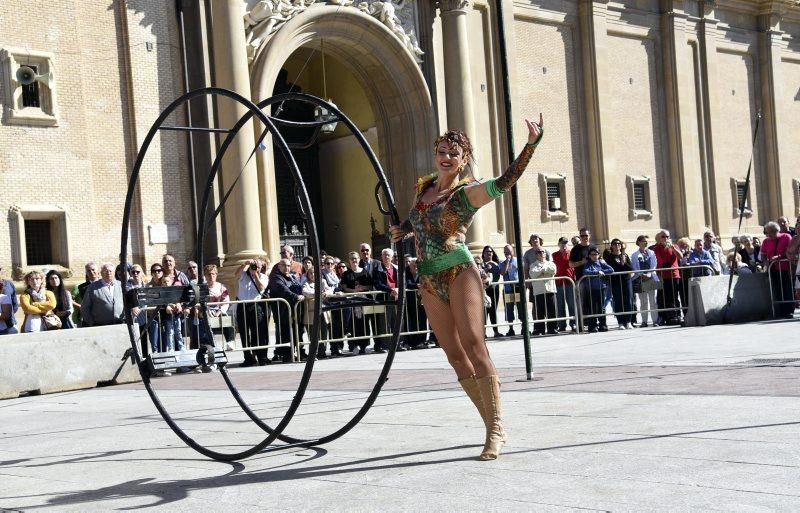 Circo italiano en la Plaza del Pilar