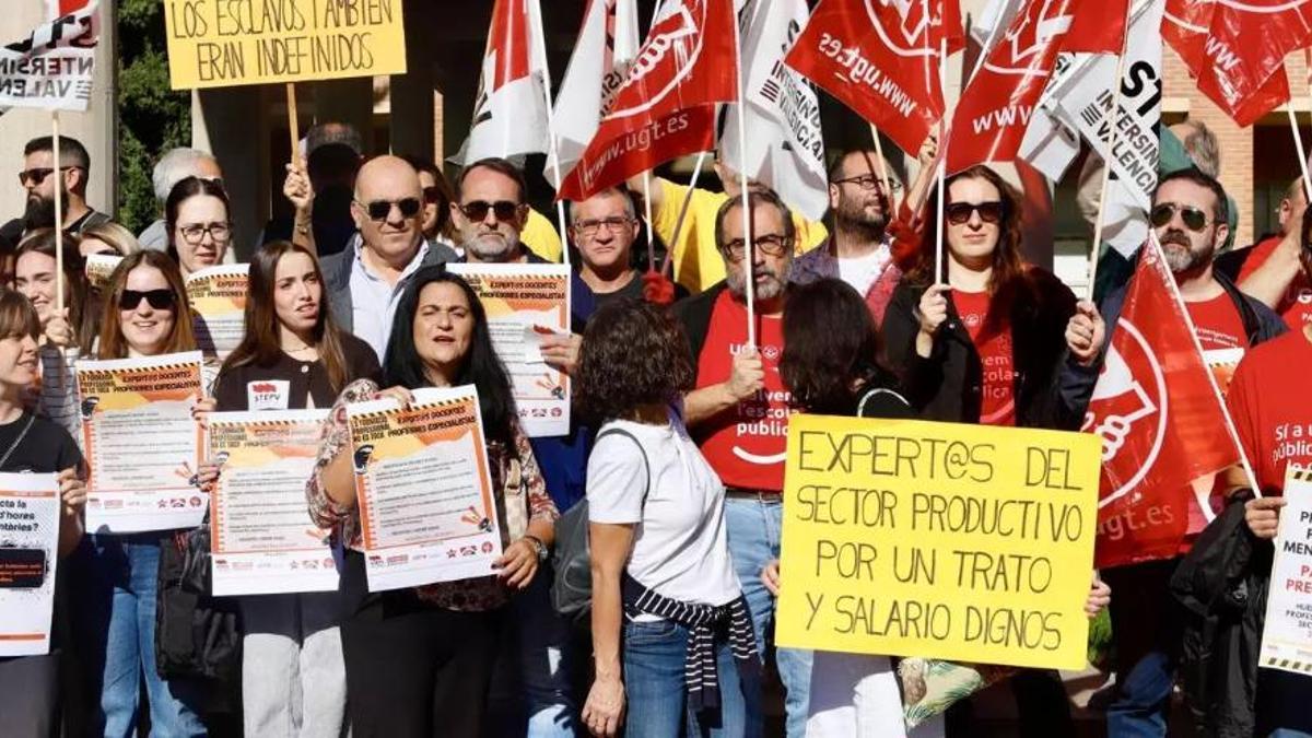 Manifestación de profesores de FP en València