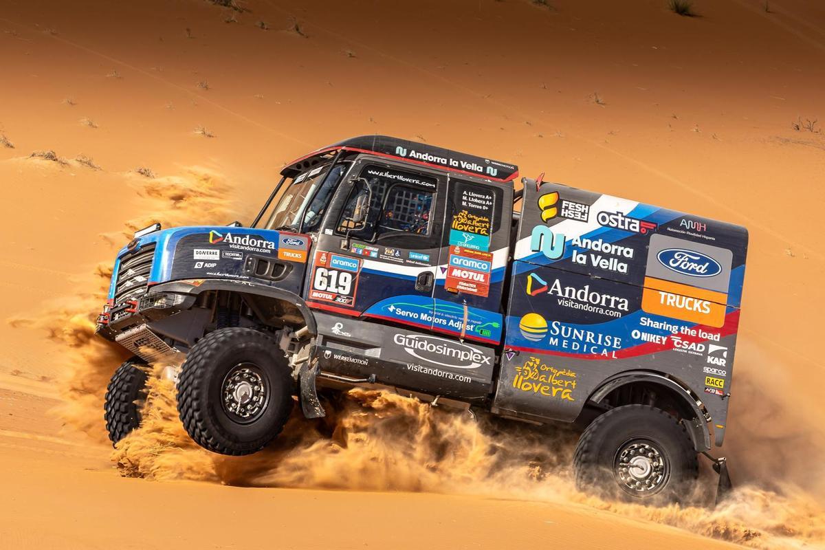 Albert Llovera, en el Dakar.