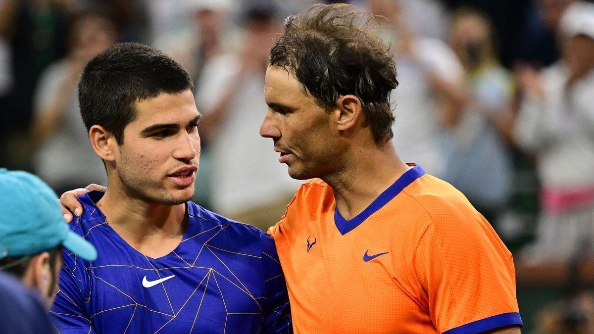 Carlos Alcaraz y Rafa Nadal.