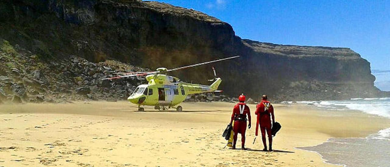 Un momento del último rescate en Fuerteventura.