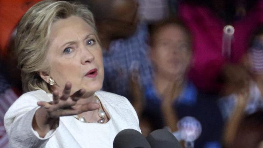 Hillary Clinton durante un acto de su campaña electoral.