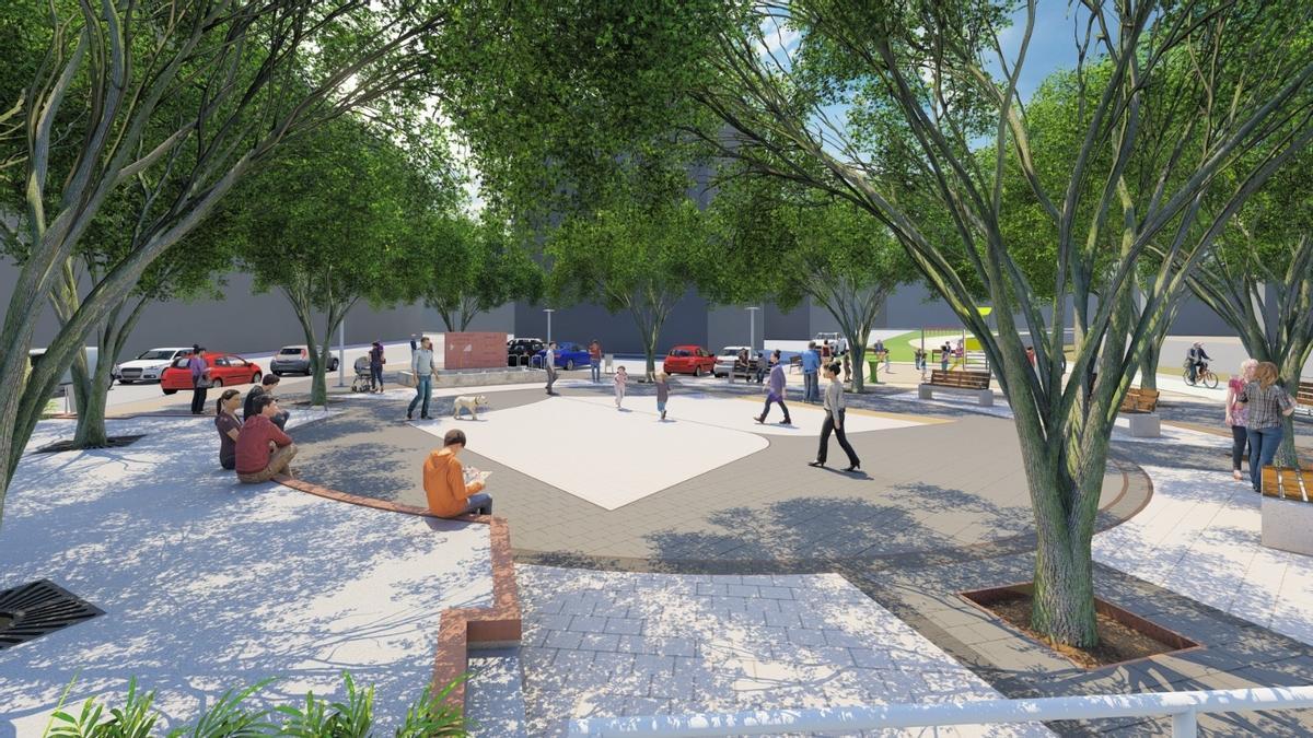 Así quedará la glorieta en Calatayud tras las obras.