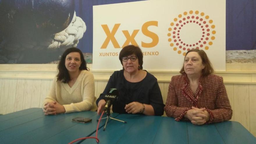 Sonia Rivas Fontán, Catalina González y Esperanza Rodríguez, núcleo de Xuntos por Sanxenxo