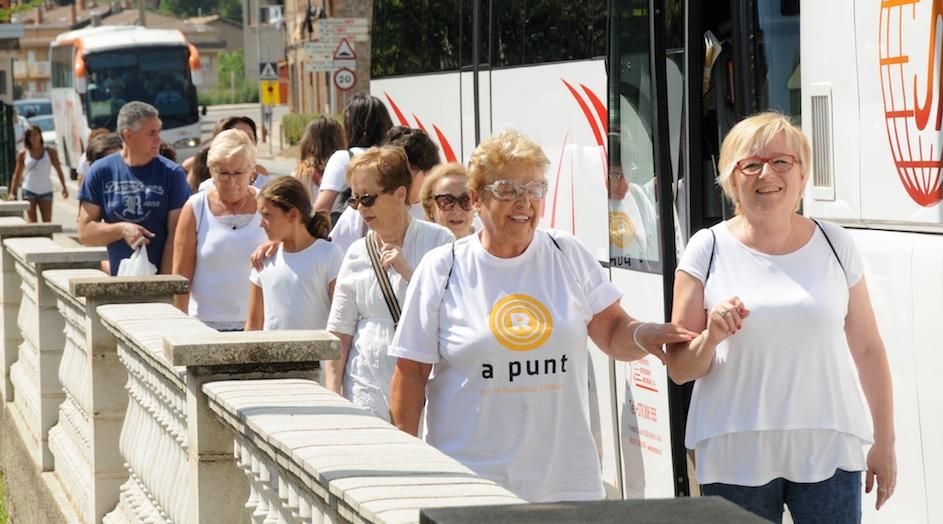 L'arribada dels participants a la Diada de Berga