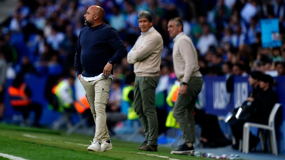 Manolo González, durante el encuentro ante el Betis