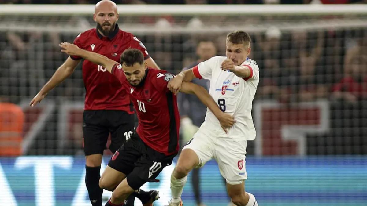 Sadilek en un partido con la República Checa