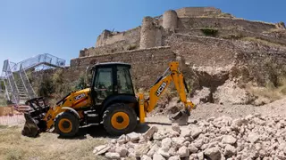 Un helicòpter participarà en les obres al castell de Morella