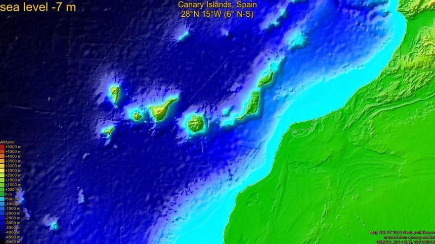 Así quedaría Canarias tras el deshielo de los polos