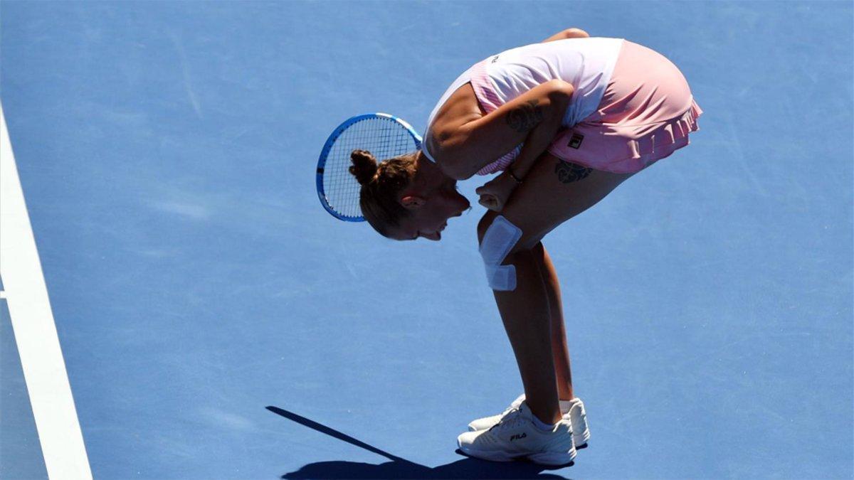 Pliskova celebrando su triunfo