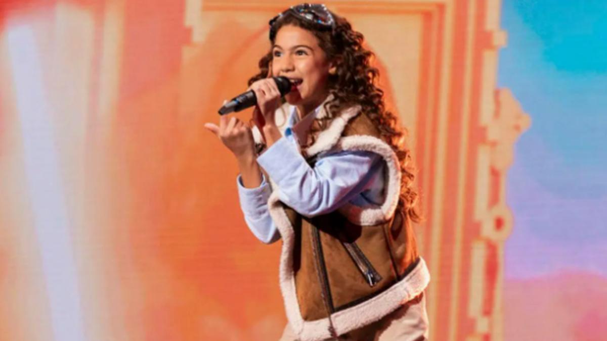 Sandra Valero durante su actuación en Eurovisión Junior 2023