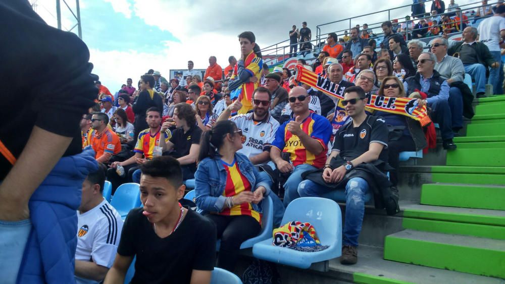 La afición del Valencia no falla en Getafe