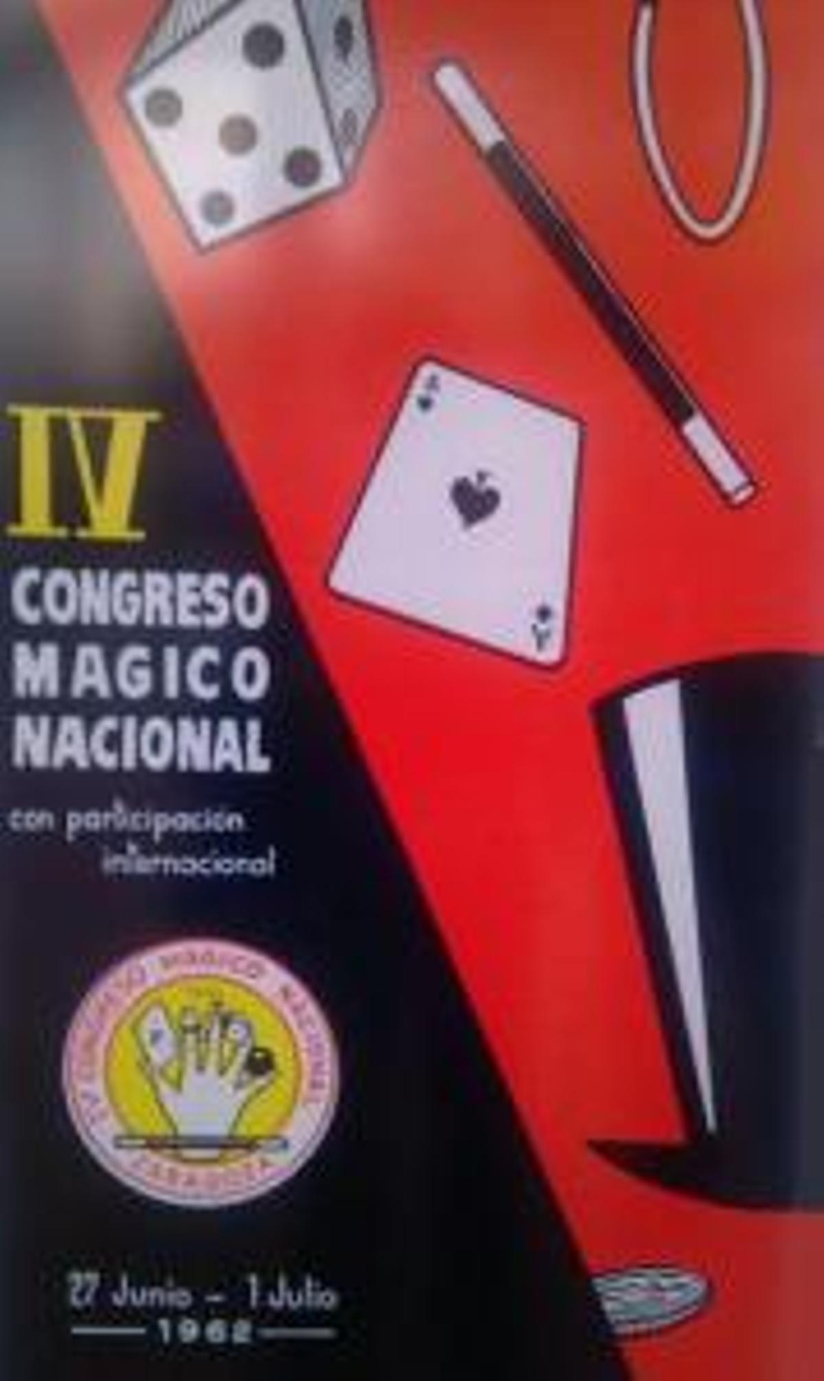 El cartel del cuatro Congreso Mágico Nacional celebrado en Zaragoza.